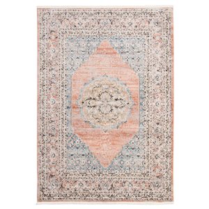 ECARPET Serena 5.25-ft x 7.25-ft Copper Rectangular Area rug