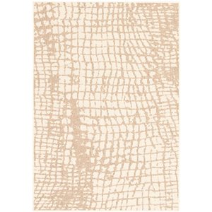 Tapis Sisal Safari par ECARPET rectangulaire champagne et taupe de 4 pi x 5,5 pi