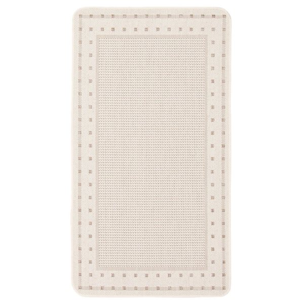 ECARPET Nadia 2-ft x 4-ft Cream Rectangular Area rug