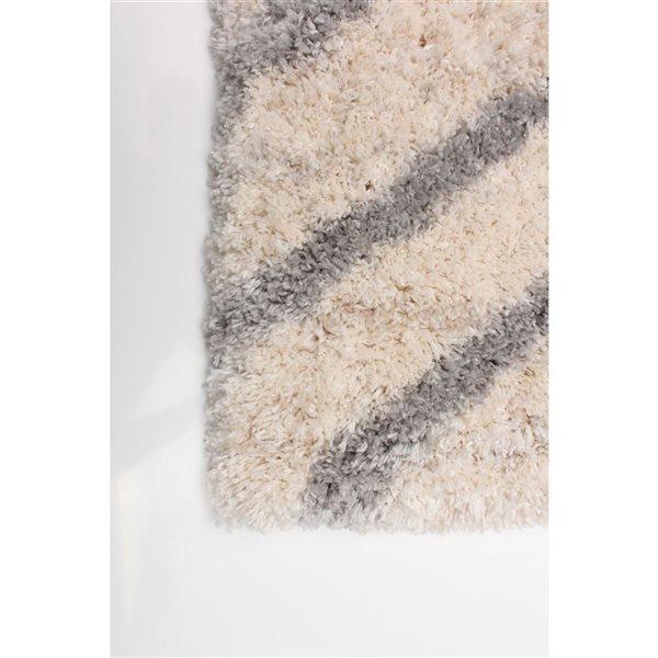 Tapis Suzana par ECARPET rectangulaire crème de 6,5 pi x 9,5 pi