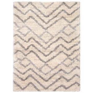 Tapis Suzana par ECARPET rectangulaire crème de 6,5 pi x 9,5 pi