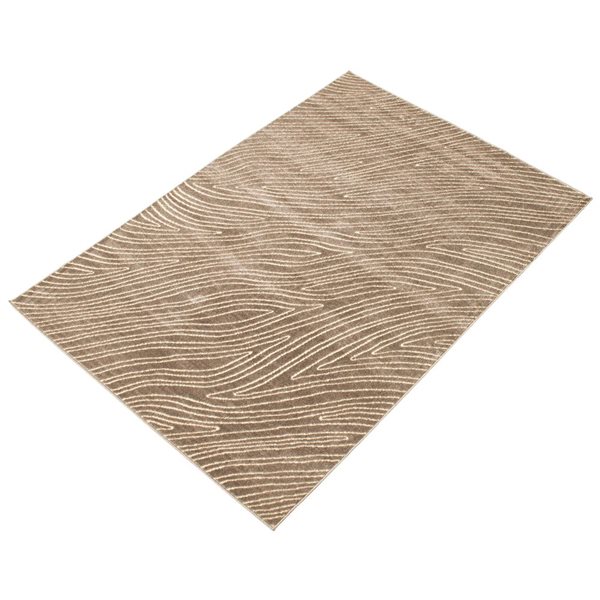 Tapis Vector par ECARPET rectangulaire taupe de 6,5 pi x 9,5 pi