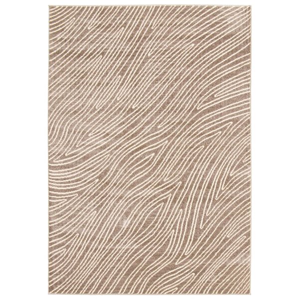 ECARPET Vector 6.5-ft x 9.5-ft Taupe Rectangular Area rug