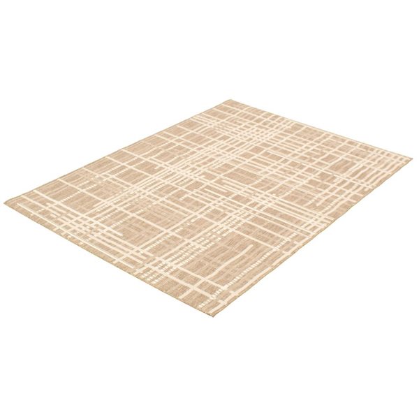 Tapis Sisal Burburry par ECARPET rectangulaire taupe et champagne de 5,25 pi x 7,5 pi