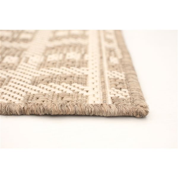 Tapis Sisal Burburry par ECARPET rectangulaire taupe et champagne de 5,25 pi x 7,5 pi