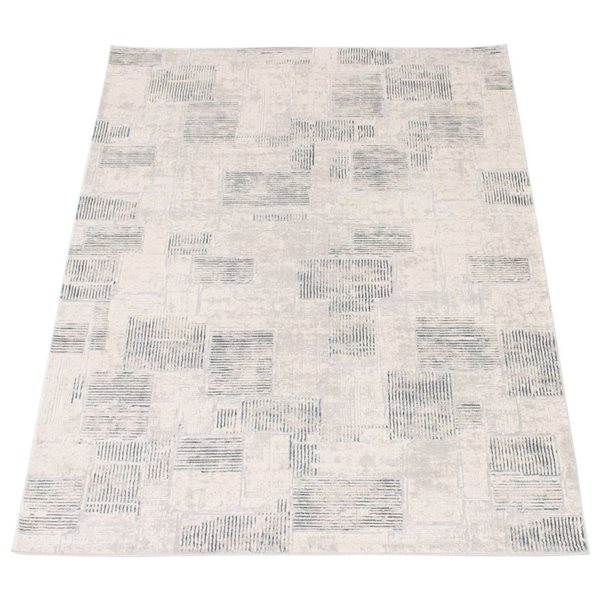 ECARPET Savannah 4-ft x 6-ft Grey Rectangular Area rug