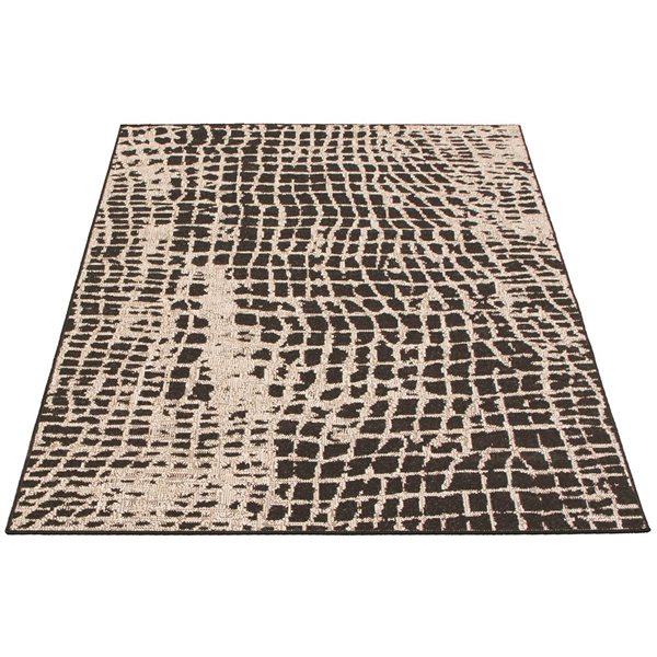 ECARPET Sisal Safari 8-ft x 10-ft Black and Silver Rectangular Area rug