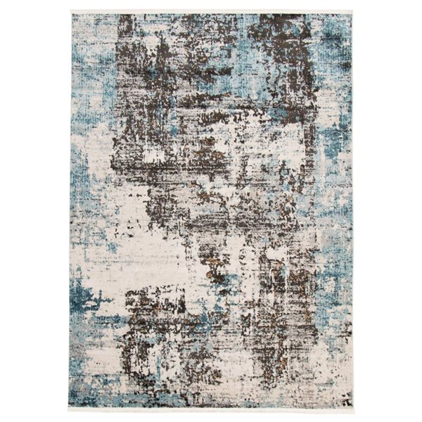 ECARPET Sparrow 8ft x 10ft Blue Rectangular Area rug 346984 RONA