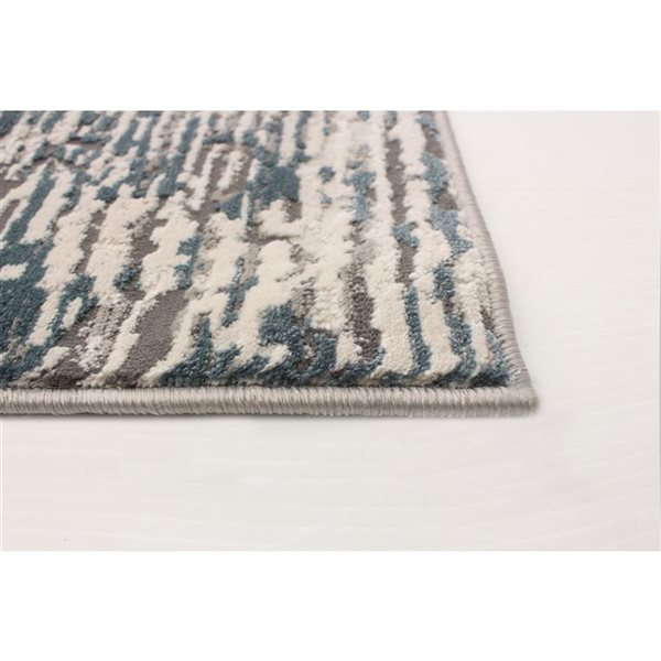 ECARPET Stellar 6.5-ft x 9.5-ft Light Grey Rectangular Area rug