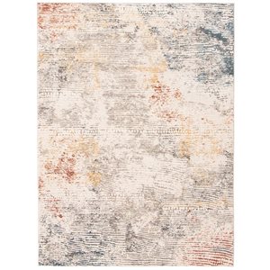 ECARPET Stellar 6.5-ft x 9.5-ft Light Grey Rectangular Area rug