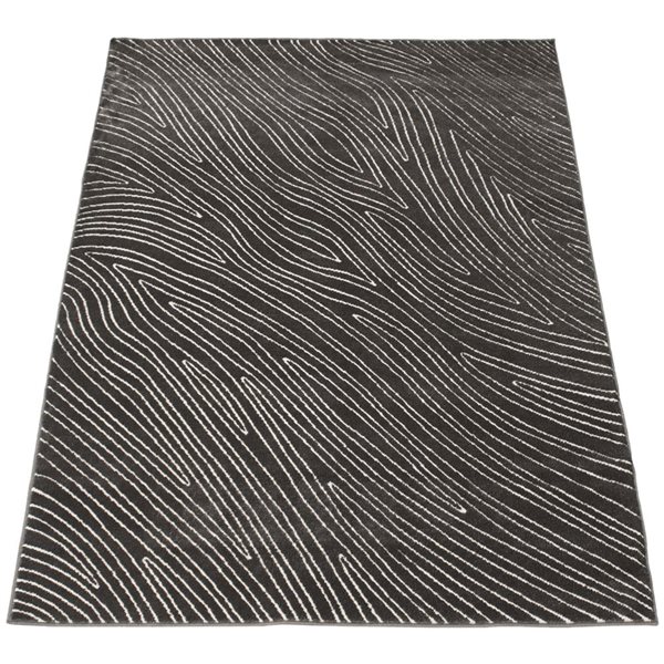 ECARPET Vector 6.5-ft x 9.5-ft Grey Rectangular Area rug