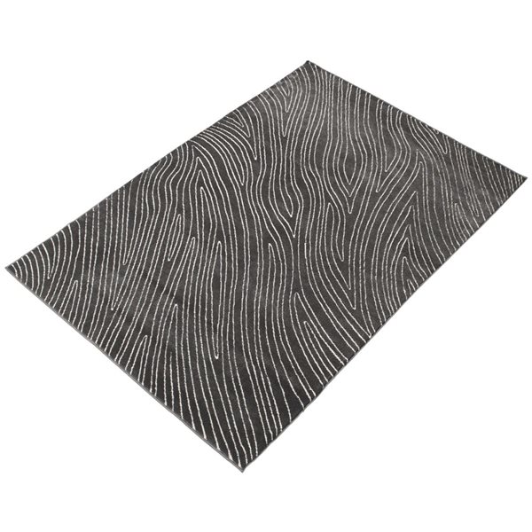 ECARPET Vector 6.5-ft x 9.5-ft Grey Rectangular Area rug