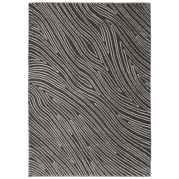 Tapis Vector par ECARPET rectangulaire gris de 6,5 pi x 9,5 pi