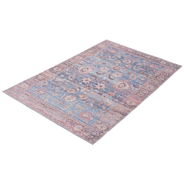 Tapis Sultan par ECARPET rectangulaire bleu de 7,75 pi x 10 pi