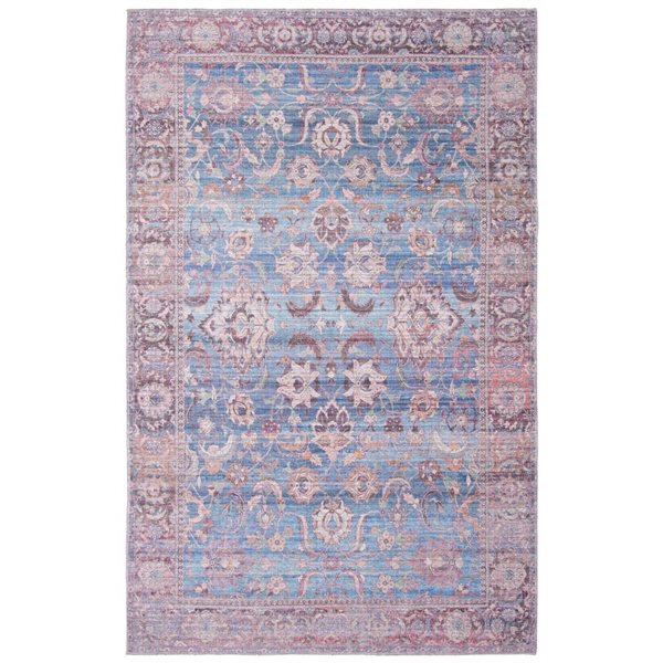 ECARPET Sultan 7.75-ft x 10-ft Blue Rectangular Area rug