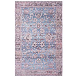 ECARPET Sultan 7.75-ft x 10-ft Blue Rectangular Area rug