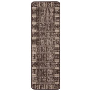 ECARPET Solea 2-ft x 6.5-ft Chocolate Rectangular Runner