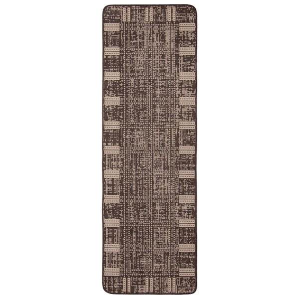 Tapis de passage Solea par ECARPET rectangulaire chocolat de 2 pi x 6,5 pi