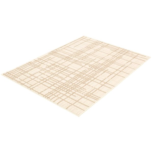 Tapis Sisal Burburry par ECARPET rectangulaire champagne et taupe de 8 pi x 10 pi