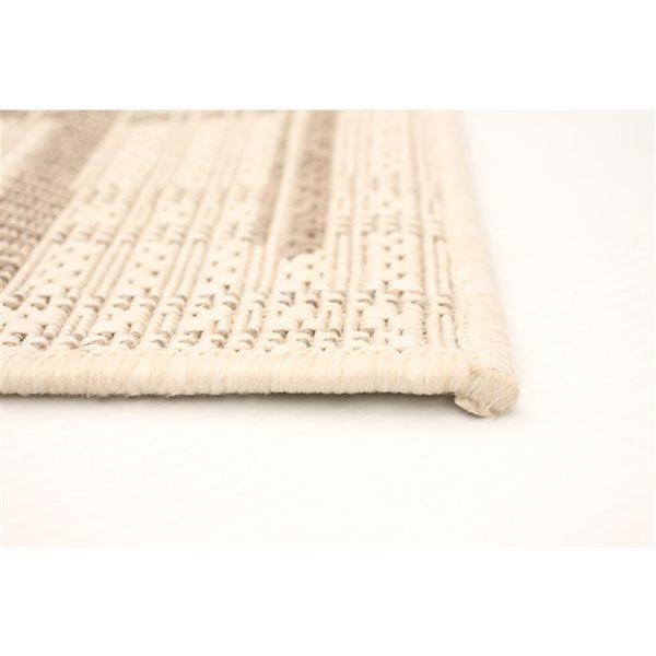 Tapis Sisal Burburry par ECARPET rectangulaire champagne et taupe de 8 pi x 10 pi