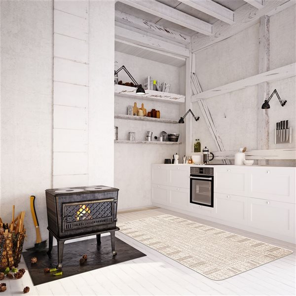 ECARPET Solea 3.25-ft x 4.5-ft Ivory Rectangular Area rug