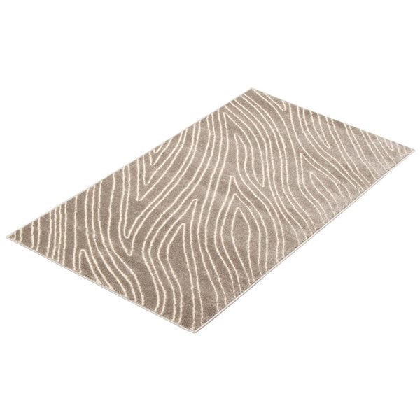 ECARPET Vector 2.75-ft x 5-ft Taupe Rectangular Area rug