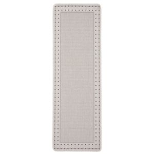 ECARPET Nadia 2-ft x 6.5-ft Grey Rectangular Runner