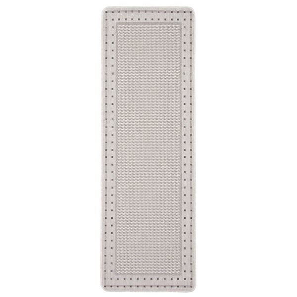 Tapis de passage Nadia par ECARPET rectangulaire gris de 2 pi x 6,5 pi