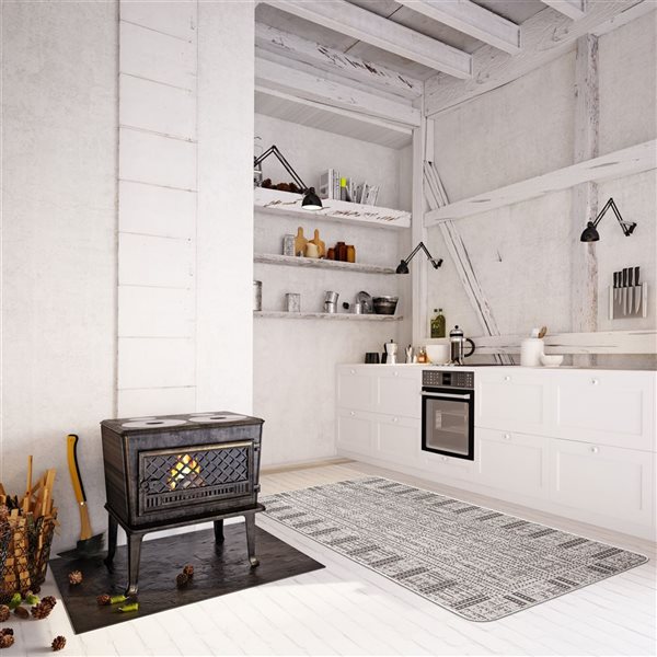 ECARPET Solea 2-ft x 4-ft Grey Rectangular Area rug