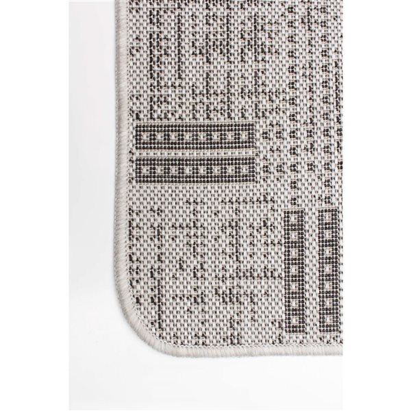 ECARPET Solea 2-ft x 4-ft Grey Rectangular Area rug