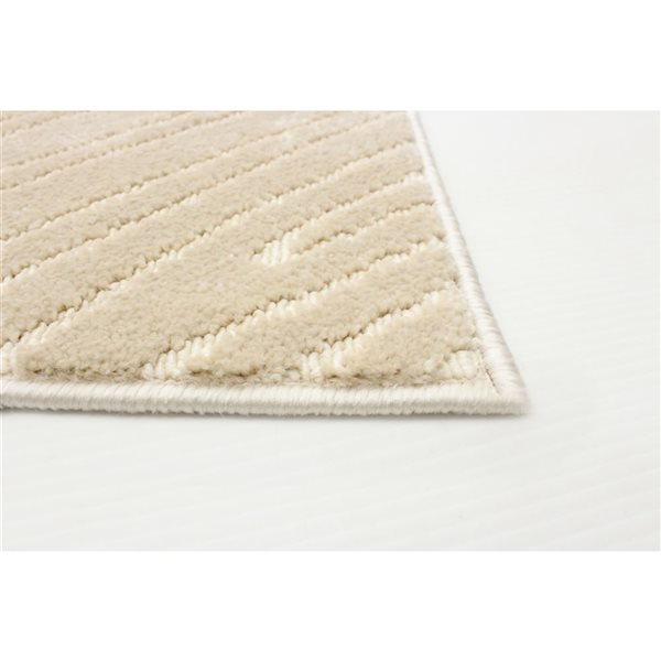 ECARPET Vector 2.75-ft x 5-ft Ivory Rectangular Area rug