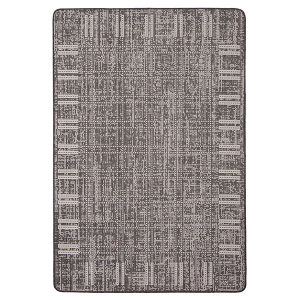ECARPET Solea 3.25-ft x 4.5-ft Black Rectangular Area rug