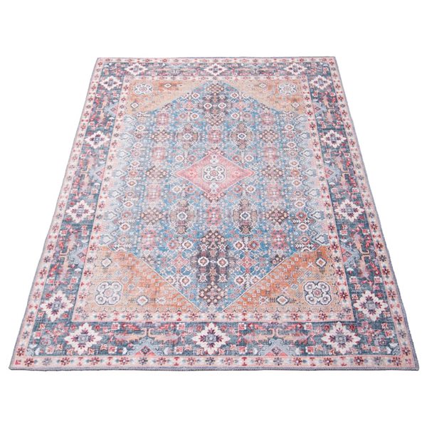 Tapis Senneh par ECARPET rectangulaire bleu de 7,75 pi x 10 pi