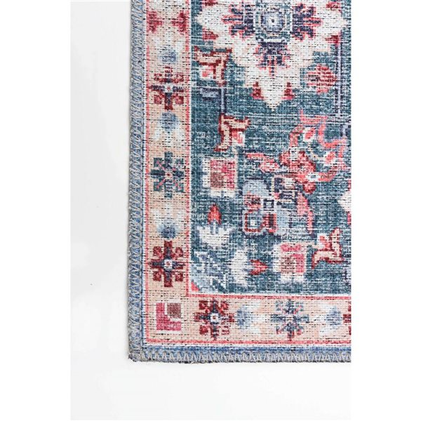 Tapis Senneh par ECARPET rectangulaire bleu de 7,75 pi x 10 pi