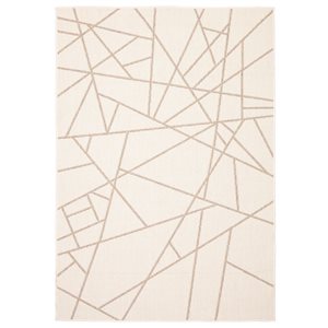 Tapis Sisal Abstract par ECARPET rectangulaire champagne et taupe de 8 pi x 10 pi