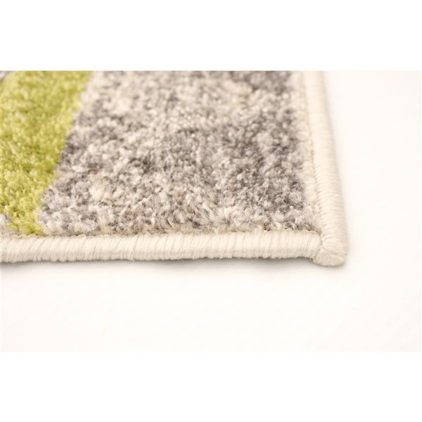 ECARPET Remi 8-ft x 10-ft Ivory and Green Rectangular Area rug