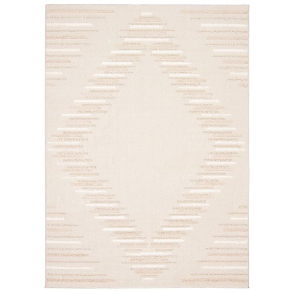 ECARPET Santee 8-ft x 10-ft Beige Rectangular Area rug