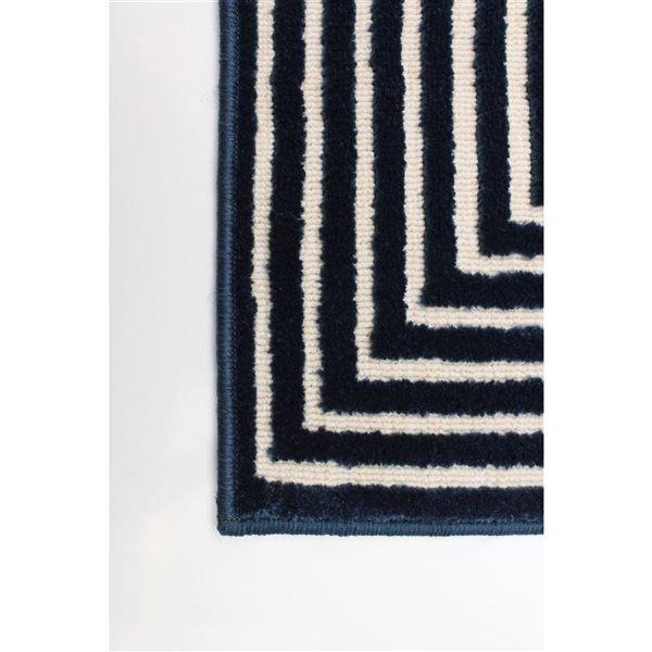 ECARPET Trona 5.25-ft x 7.5-ft Blue Rectangular Area rug