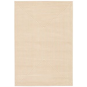 ECARPET Trona 4-ft x 5.5-ft Ivory Rectangular Area rug