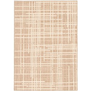 ECARPET Sisal Burburry 8-ft x 10-ft Taupe and Champagne Rectangular Area rug