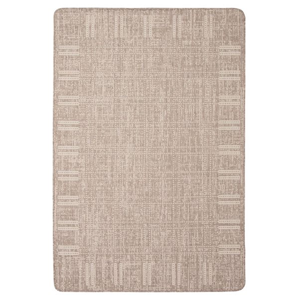 ECARPET Solea 4.5-ft x 6.5-ft Taupe Rectangular Area rug