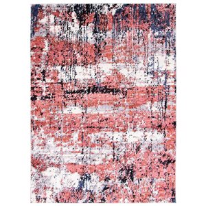 Tapis Morocco Marble par ECARPET rectangulaire rose de 4 pi x 6 pi