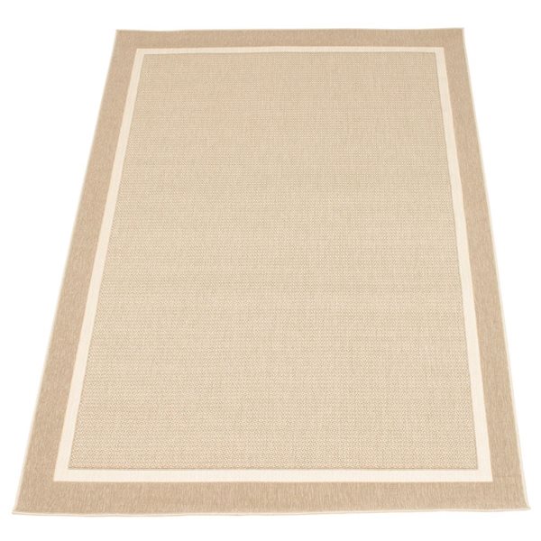 ECARPET Platinum 6.5-ft x 9.5-ft Ivory Rectangular Area rug