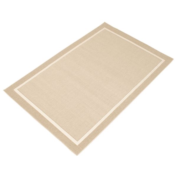 ECARPET Platinum 6.5-ft x 9.5-ft Ivory Rectangular Area rug