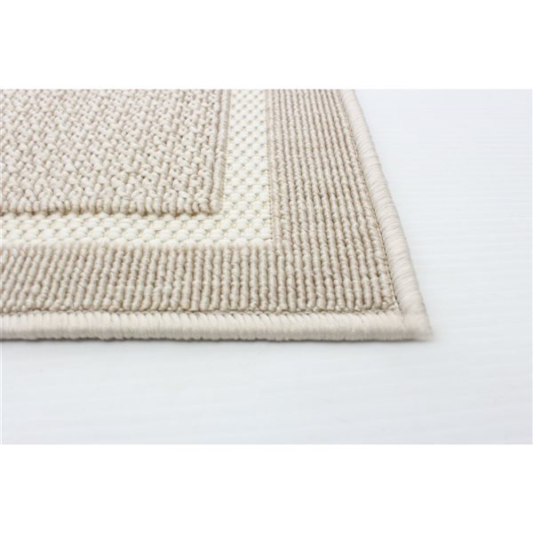 ECARPET Platinum 6.5-ft x 9.5-ft Ivory Rectangular Area rug