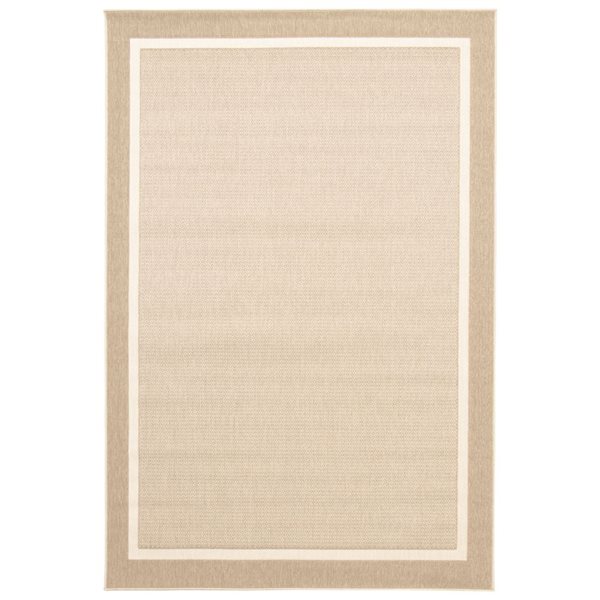 ECARPET Platinum 6.5-ft x 9.5-ft Ivory Rectangular Area rug