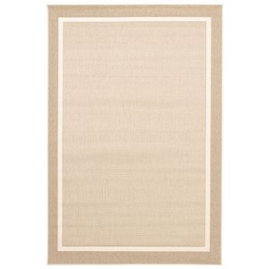 ECARPET Platinum 6.5-ft x 9.5-ft Ivory Rectangular Area rug