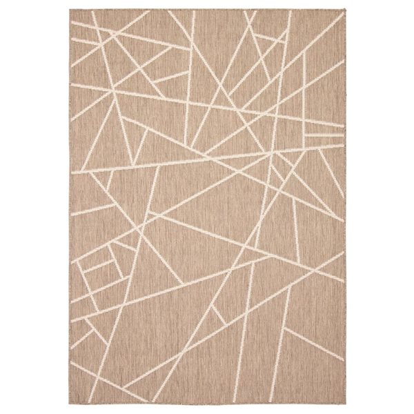 Tapis Sisal Abstract par ECARPET rectangulaire taupe et champagne de 5,25 pi x 7,5 pi