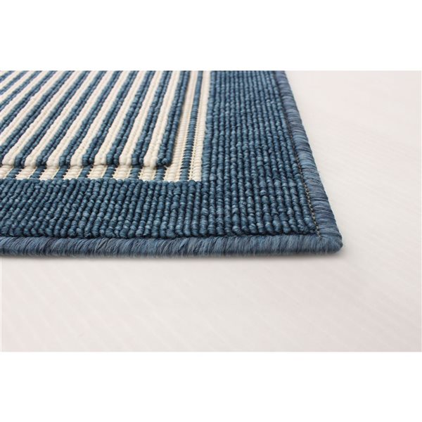 ECARPET Oxford 4.5-ft x 6.5-ft Blue Rectangular Area rug
