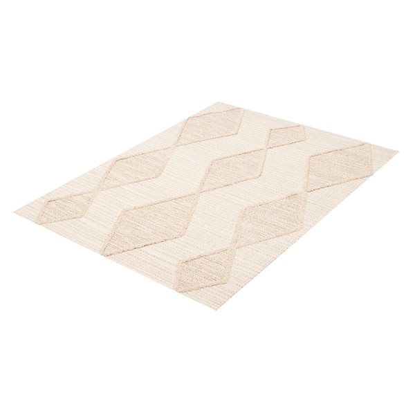 Tapis Specter par ECARPET rectangulaire beige de 6,5 pi x 9,5 pi